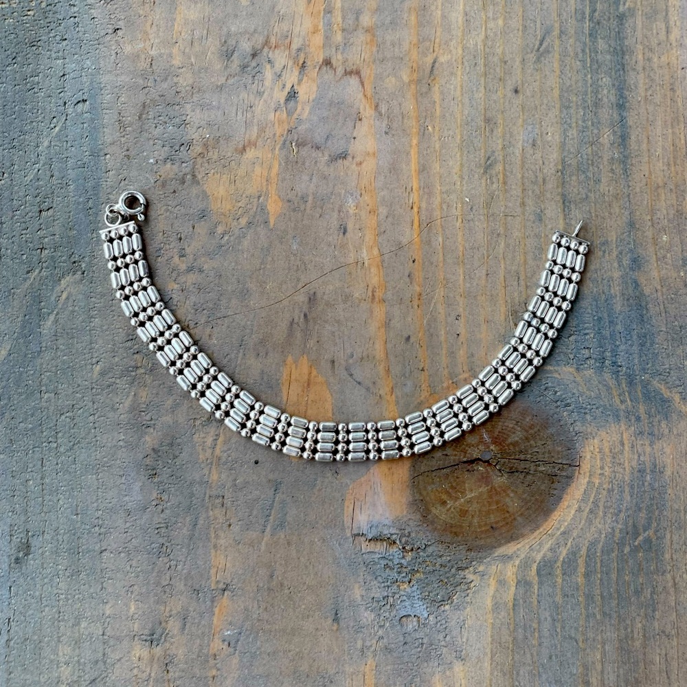Sterling Silver Pork & Beans Bracelet